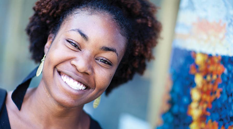 Photo of a smiling woman